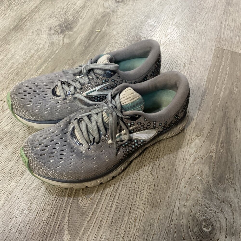 Brooks Womens Glycerin 17 1202831B070 Gray Running Shoes Sneakers Size 8 B - Picture 4 of 9